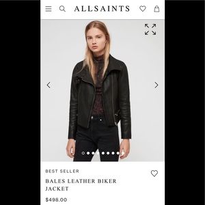 All Saints “Bales” leather jacket